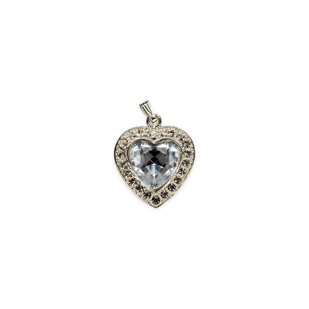 CIONDOLO CUORE STRASS CM2.5